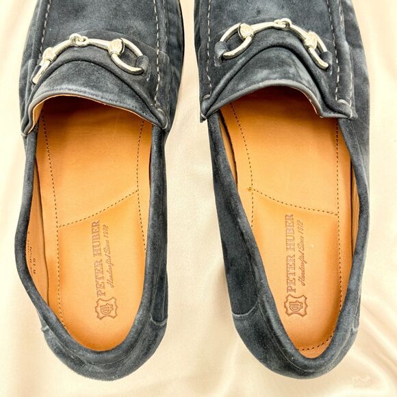 Peter Huber Ascot Classic Blue Suede Horsebit Men\'s Size 9.5 Loafers main image 13